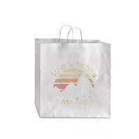 Not All Who Wander Are Lost Gradient Mountain Gold Jumbo Paper Bag - 18 X 7 X 18 3/4 | Artistshot