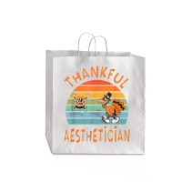 Aesthetician Job Funny Thanksgiving T Shirt Jumbo Paper Bag - 18 X 7 X 18 3/4 | Artistshot