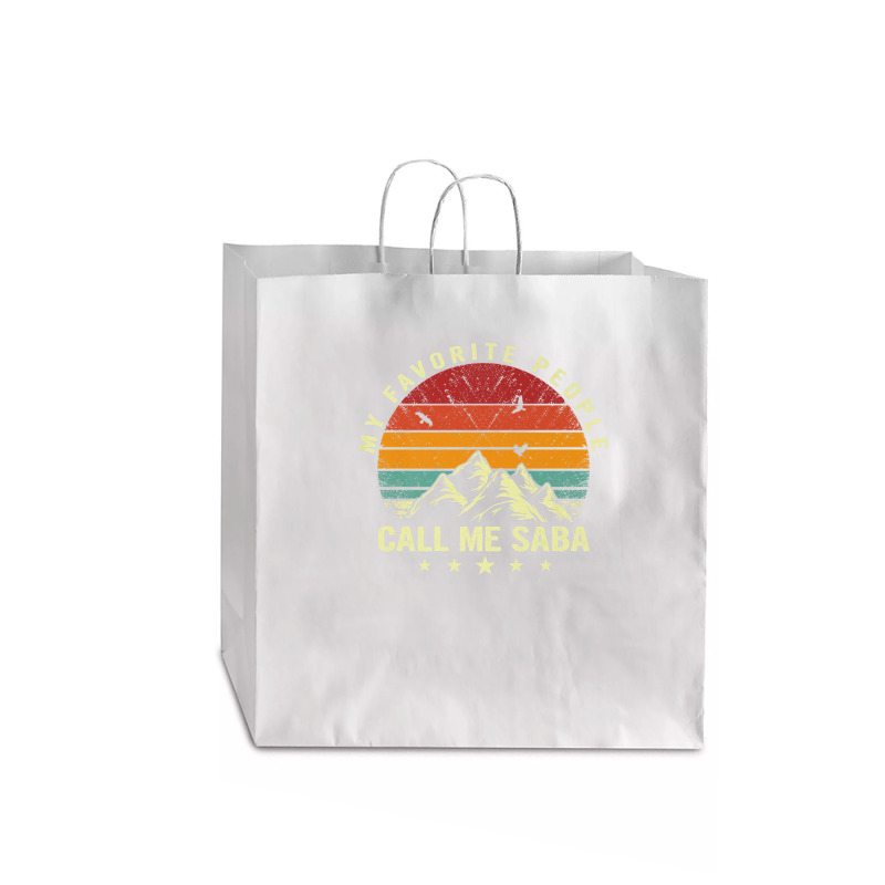 Mens My Favorite People Call Me Saba Cool Father's Day Jumbo Paper Bag - 18 X 7 X 18 3/4 | Artistshot