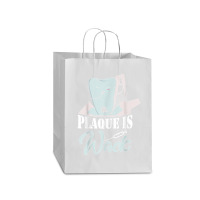 Plaque Is Wack Dentist Dentistry Dental Mart Paper Bag -13 X 7 X 17 | Artistshot