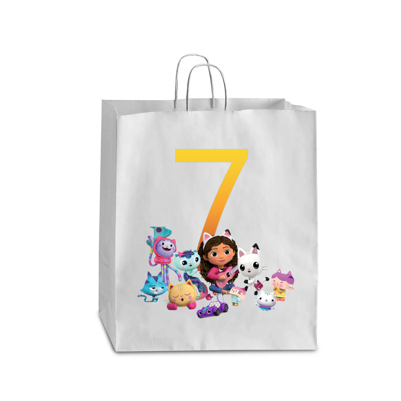 Gabby Dollhouse 7th Birthday Boy And Girl Costom Number Queen Paper Bag - 16 X 6 X 19 1/4 | Artistshot