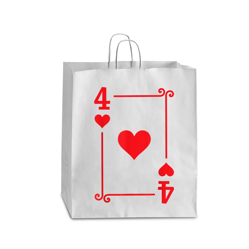 Playing Cards Matching Hearts Card Suits Four Card Queen Paper Bag - 16 X 6 X 19 1/4 | Artistshot