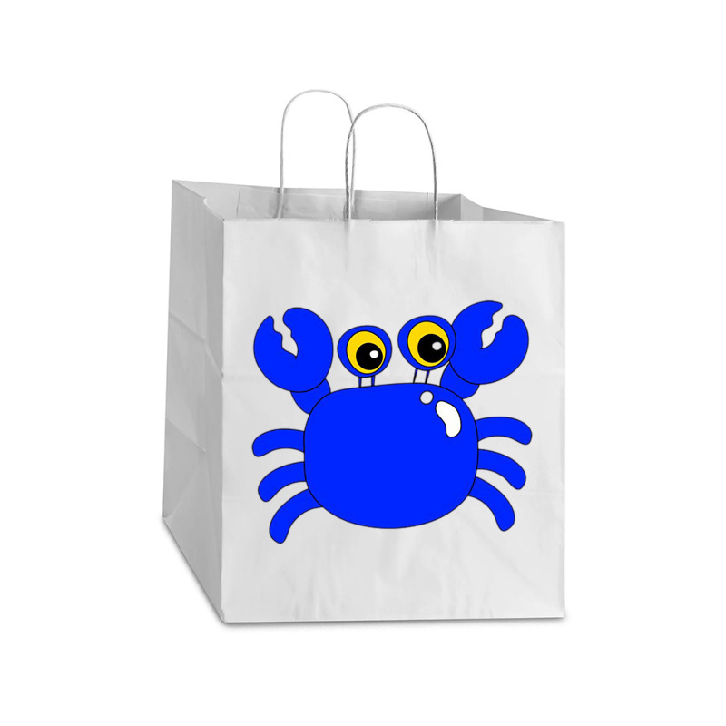 Blue Crab Take Out Paper Bag - 14 X 10 X 15 1/2 | Artistshot