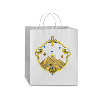 Egyptian Pyramids Ankh Symbol Eye Of Horus Sacred Geometry Traveler Paper Bag -13 X 6 X 15 3/4 | Artistshot