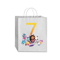 Gabby Dollhouse 7th Birthday Boy And Girl Costom Number Traveler Paper Bag -13 X 6 X 15 3/4 | Artistshot