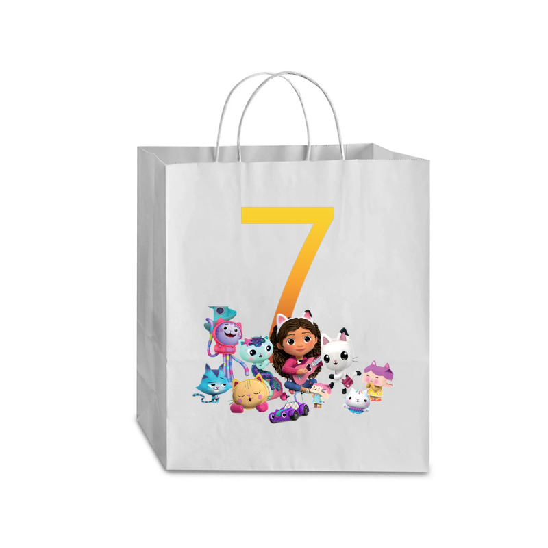 Gabby Dollhouse 7th Birthday Boy And Girl Costom Number Traveler Paper Bag -13 X 6 X 15 3/4 | Artistshot