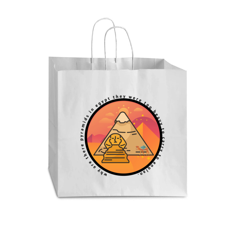 Why Are There Pyramids In Egypt They Were Too Heavy To Carry To Englan Vogue Paper Bag - 16 X 6 X 12 | Artistshot