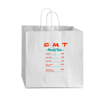 Emt Hourly Rate Paramedic Funny Emergency Medical Technician Vogue Paper Bag - 16 X 6 X 12 | Artistshot