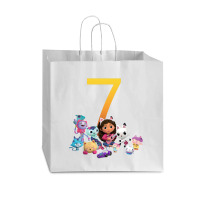 Gabby Dollhouse 7th Birthday Boy And Girl Costom Number Vogue Paper Bag - 16 X 6 X 12 | Artistshot