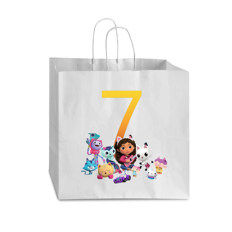 Gabby Dollhouse 7th Birthday Boy And Girl Costom Number Vogue Paper Bag - 16 X 6 X 12 | Artistshot