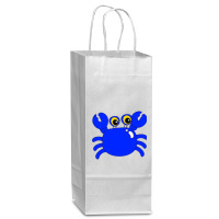 Blue Crab Wine Paper Bag - 5 1/2 X 3 1/4 X 13 | Artistshot