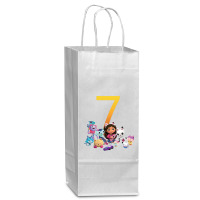 Gabby Dollhouse 7th Birthday Boy And Girl Costom Number Wine Paper Bag - 5 1/2 X 3 1/4 X 13 | Artistshot