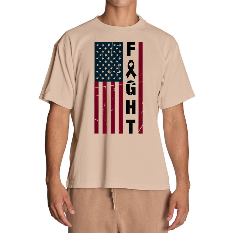 Fight Cancer Awareness T Shirts American Flag Grey Matters T Shirt Urban Heavy T-shirt by juleakuehneman | Artistshot