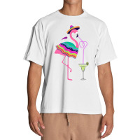 Flamingo Flamingo Drinking Margarita Mexican Poncho Cinco De Mayo 310 Urban Heavy T-shirt | Artistshot