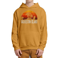 Womens Galveston Island Tx Texas Beach Palms Vacation Surf Sundown V N Urban Pullover Hoodie | Artistshot