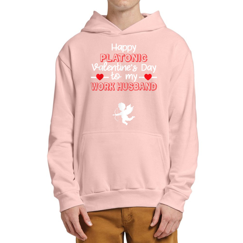 Happy Platonic Valentine's Day To My Work Husband Funny T Shirt Urban Pullover Hoodie by caroldian | Artistshot