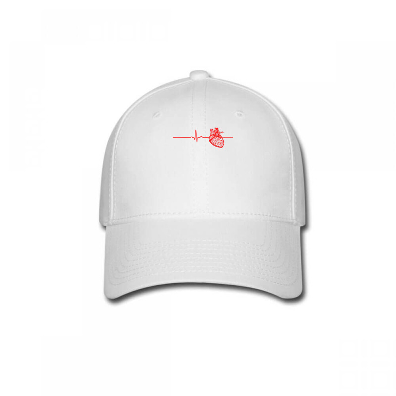 Cardiologist Heartbeat Ekg Ecg Cardiac Cardiology Nurse Gift T Shirt Baseball Cap by cm-arts | Artistshot