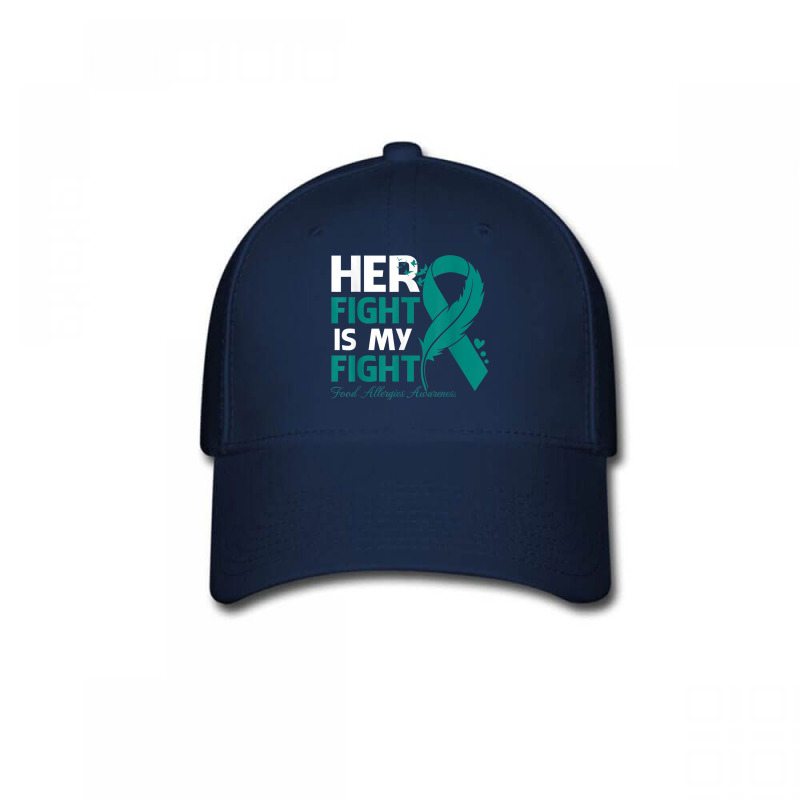 Her Fight Is My Fight Food Allergies Awareness Feather Baseball Cap | Artistshot