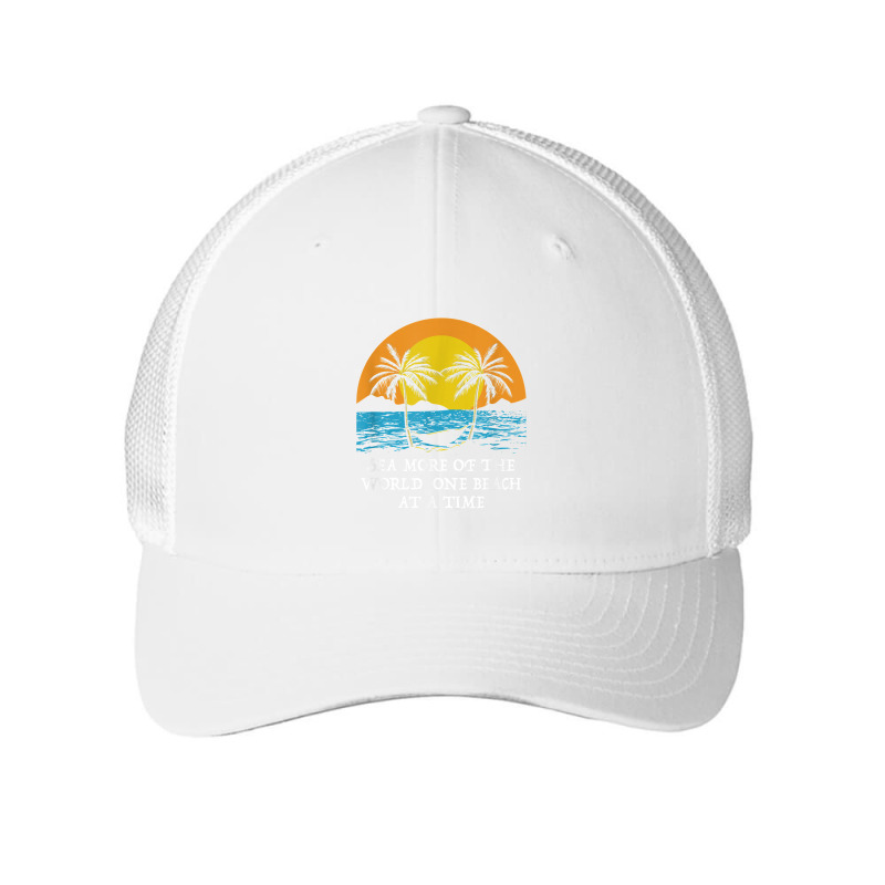 One Beach At A Time Trip Ocean Travel Beach Lover Summer T Shirt Mesh cap by nealegmruland1 | Artistshot