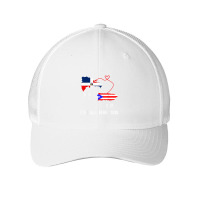 Half Puerto Rican Half Dominican Flag Map Combined Pr Rd T Shirt Mesh Cap | Artistshot