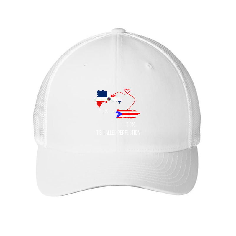 Half Puerto Rican Half Dominican Flag Map Combined Pr Rd T Shirt Mesh cap by cm-arts | Artistshot