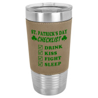 St Patrick Day Checklist Leatherette Tumbler | Artistshot