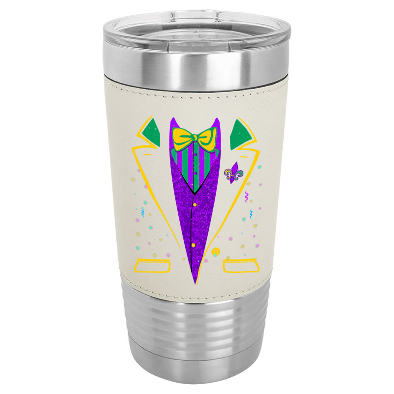 Mardi Gras Tuxedo Costume  Carnival Parade Design Leatherette Tumbler | Artistshot