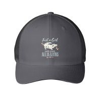 Just A Girl Who Loves Alligators Cute Floral Gator Women Mesh Cap | Artistshot