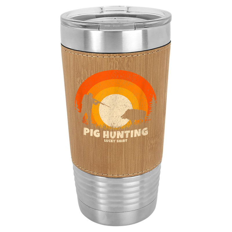 Wild Hog Hunter Or Boar Hunter Lucky Charm Pig Hunting T Shirt Leatherette Tumbler | Artistshot