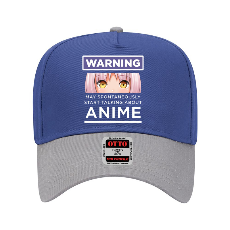 Warning May Spontaneously Start Talking About Anime Adjustable Baseball Cap | Artistshot