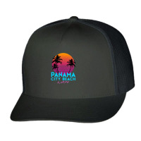 Panama City Beach Florida Retro 80s Trucker Cap | Artistshot