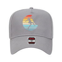 Bouldering T  Shirt Bouldering Silhouette On A Distressed Retro Sunset Adjustable Baseball Cap | Artistshot