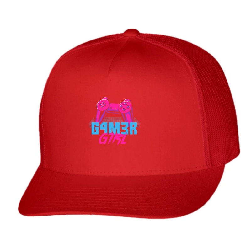 Retro Gamer Girl Vaporwave Leet Leetspeak Gifts Trucker Cap by JONAHANDERSON | Artistshot