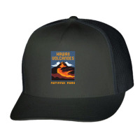 Hawaii Volcanoes National Park Big Island Retro Graphic Pullover Hoodi Trucker Cap | Artistshot