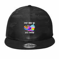 Don Mind Me Jus Poppin Funny Camo Snapback | Artistshot