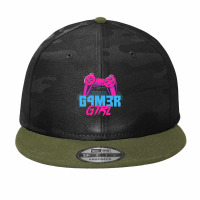 Retro Gamer Girl Vaporwave Leet Leetspeak Gifts Camo Snapback | Artistshot