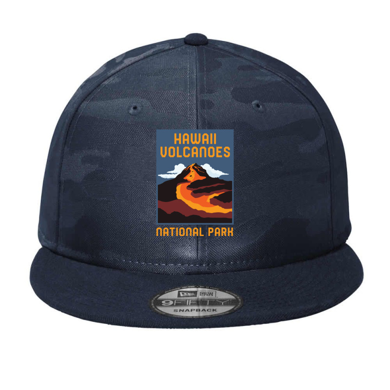 Hawaii Volcanoes National Park Big Island Retro Graphic Pullover Hoodi Camo Snapback by cm-arts | Artistshot