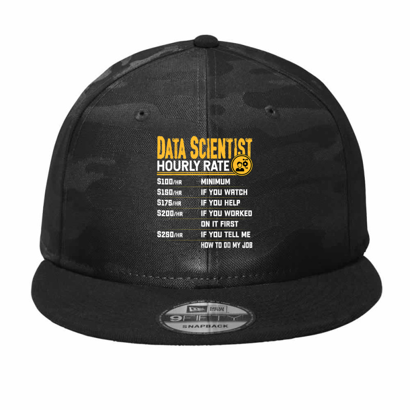 Data Scientist Hourly Rate   Funny Data Analytics Camo Snapback by Uniform | Artistshot