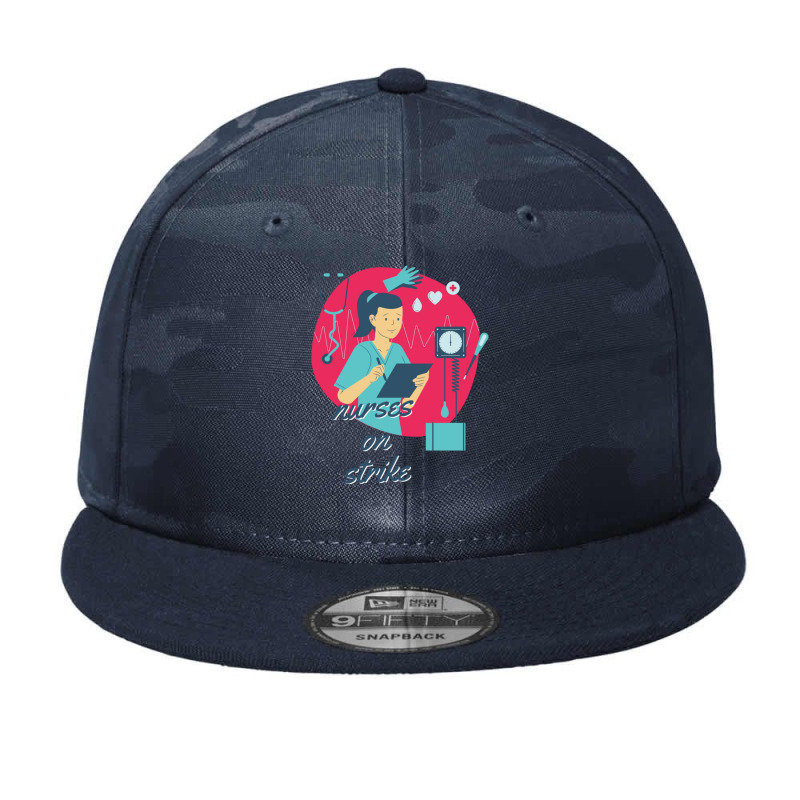 Nurses On Strike Camo Snapback by cm-arts | Artistshot