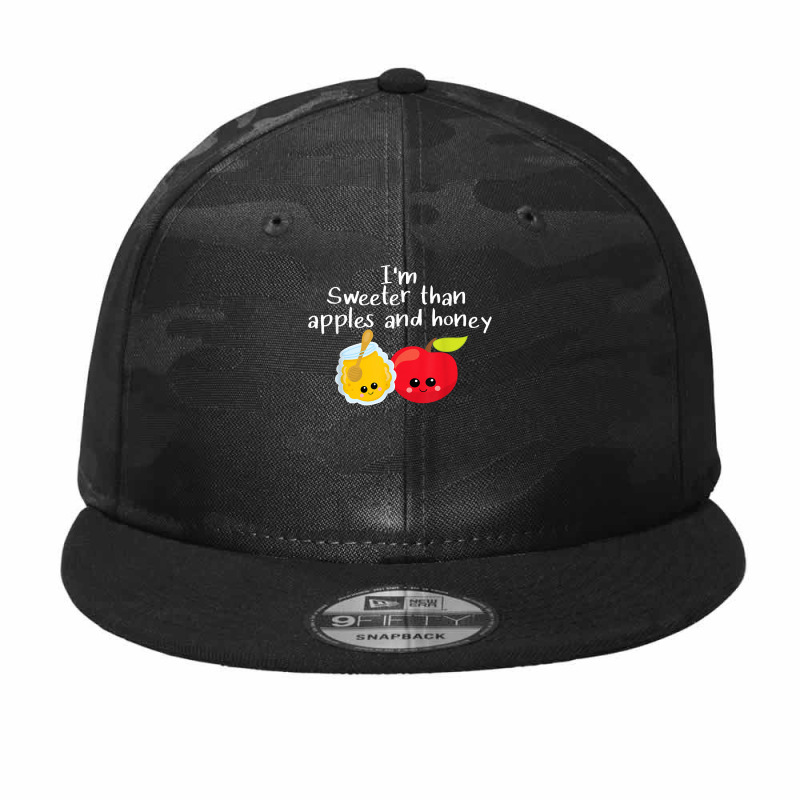 Rosh Hashanah Apples And Honey Shana Tova Jewish New Year T Shirt Camo Snapback | Artistshot