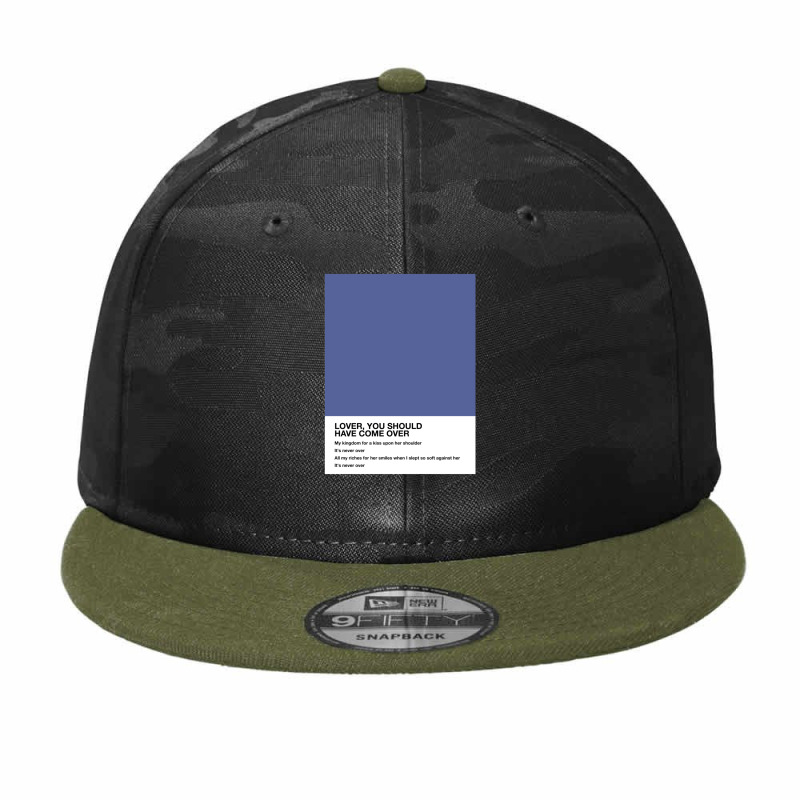 Jeff Buckley Lover You Should Have Come Over Lyrics Pantone Camo Snapback | Artistshot