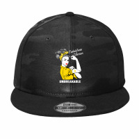 Endometriosis Warrior Unbreakable Awareness Camo Snapback | Artistshot