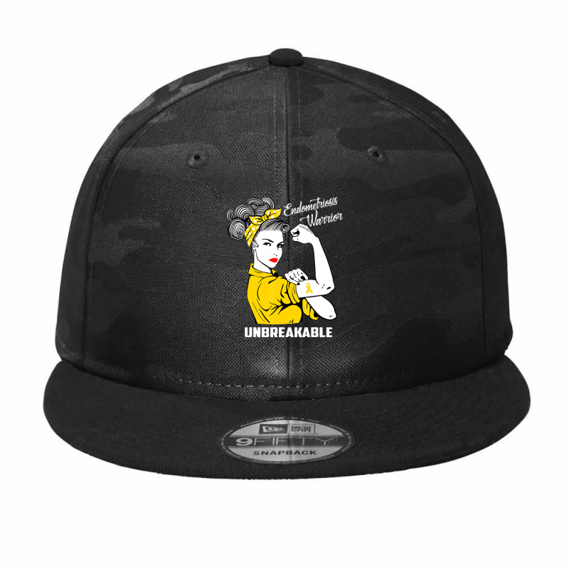 Endometriosis Warrior Unbreakable Awareness Camo Snapback | Artistshot