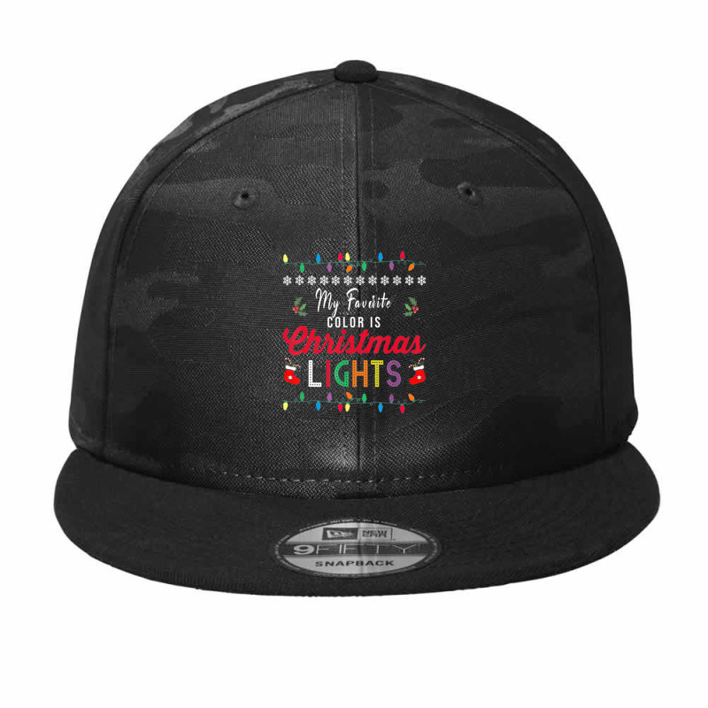 My Favorite Color Is Christmas Lights Xmas 2022 Camo Snapback by cm-arts | Artistshot