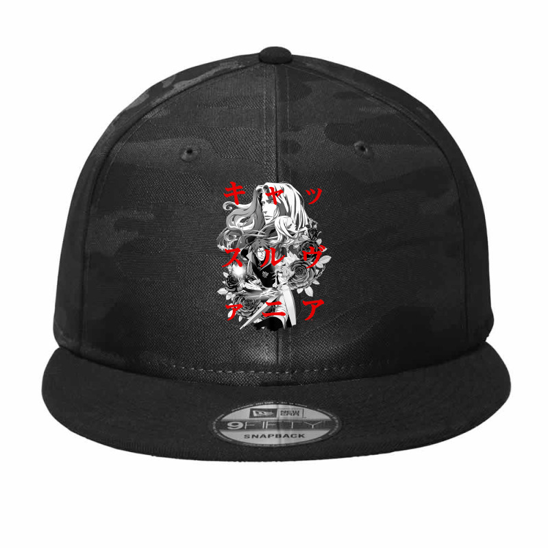 Castlevania Group Shot Kanji Overlay Premium T Shirt Camo Snapback by cm-arts | Artistshot