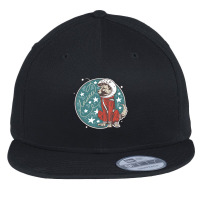 Laika Dog Sputnik Space Space Ussr Flat Bill Snapback Cap | Artistshot