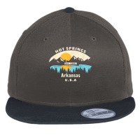 Hot Springs Arkansas Souvenir Mountain Sunset River T Shirt Flat Bill Snapback Cap | Artistshot