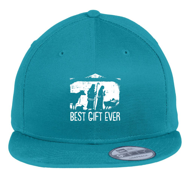 Best Ever Christmas Cool Jesus Nativity Scene Christian Flat Bill Snapback Cap by cm-arts | Artistshot