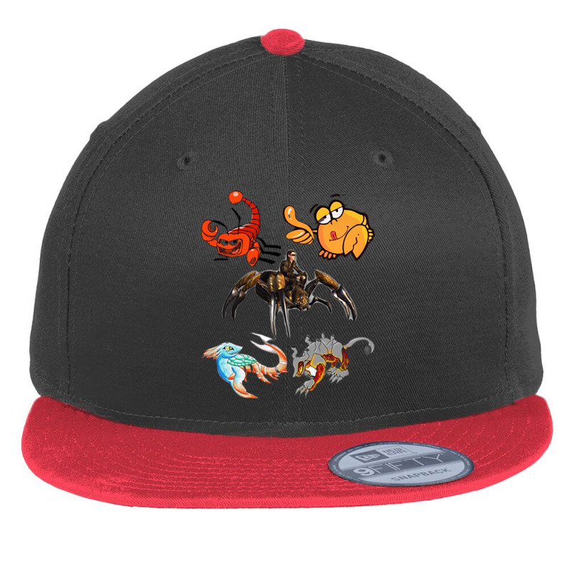 Crustaceancore Ocean Lovers Sea Life Animal Lovers 4 Flat Bill Snapback Cap | Artistshot