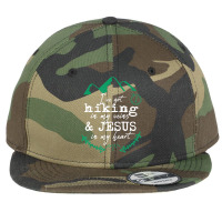 Hiking Christian Jesus Outdoor Hiker Men Women Gift Mom Dad Flat Bill Snapback Cap | Artistshot